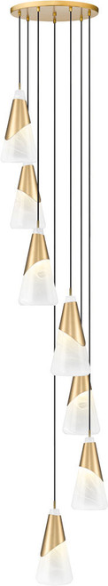 Z-Lite 828P7-7R-MGLD Aimie Modern Modern Gold Multi Hanging Light