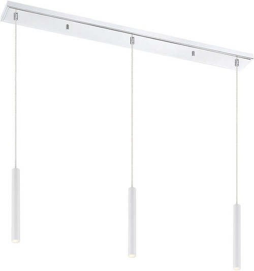 Z-Lite 917MP12-WH-LED-3LCH Forest Modern Matte White LED Multi Hanging Light
