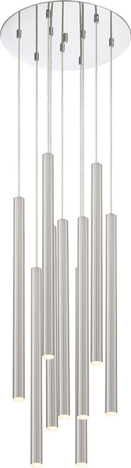 Z-Lite 917MP24-BN-LED-9RCH Forest Contemporary Satin Nickel LED Multi Hanging Lamp