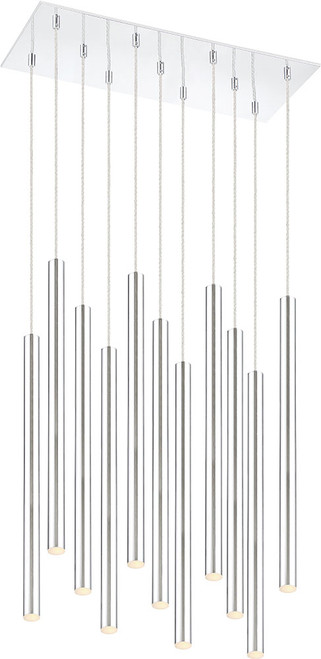 Z-Lite 917MP24-CH-LED-11LCH Forest Contemporary Chrome LED Multi Hanging Pendant Lighting