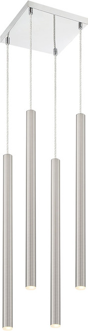 Z-Lite 917MP24-BN-LED-4SCH Forest Modern Satin Nickel LED Multi Pendant Light