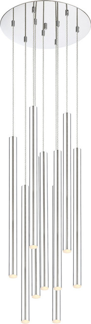 Z-Lite 917MP24-CH-LED-9RCH Forest Modern Chrome LED Multi Ceiling Pendant Light