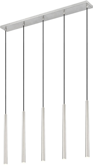 Z-Lite 919MP24-5L-BN-LED Forest Modern Brushed Nickel LED Multi Drop Lighting Fixture