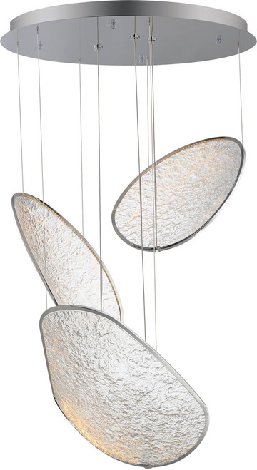 ET2 Lighting E24974-PC Moonscapes Contemporary Polished Chrome LED Multi Hanging Lamp