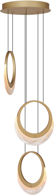 ET2 Lighting E23913-112GLD Lyra Modern Gold LED Multi Lighting Pendant