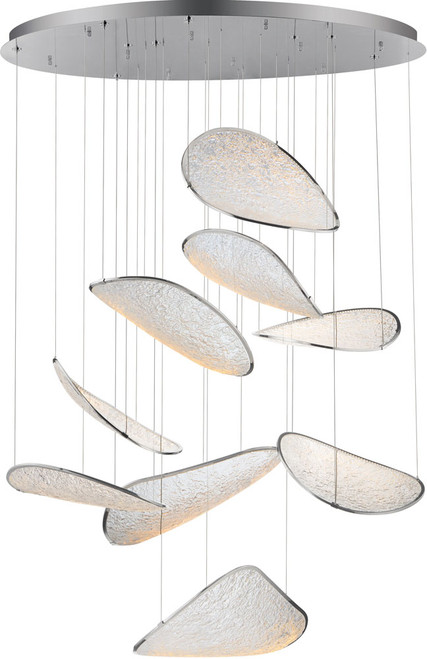 ET2 Lighting E24979-PC Moonscapes Modern Polished Chrome LED Multi Hanging Light