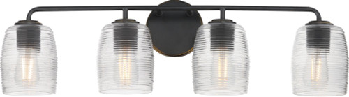 Maxim Lighting 21414CRKB Honey Modern Kentucky Bronze 4-Light Bathroom Vanity Light