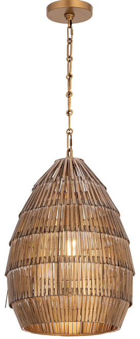 Maxim Lighting 29181AB Gilda Modern Antique Brass 14" Pendant Hanging Light