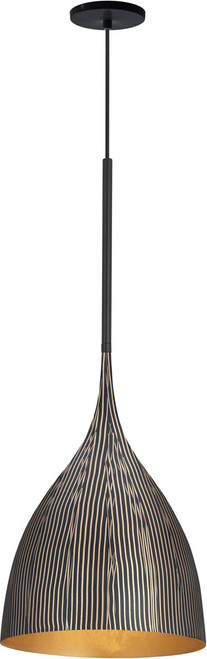 Maxim Lighting 10912BKGLD Fleur Contemporary Black / Gold Pendant Lamp