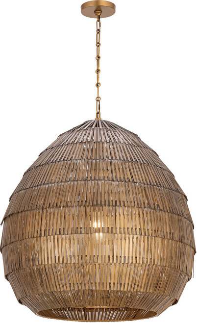Maxim Lighting 29183AB Gilda Modern Antique Brass 24" Hanging Light