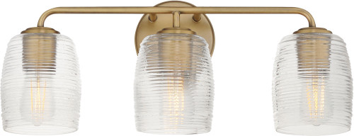 Maxim Lighting 21413CRNAB Honey Contemporary Natural Aged Brass 3-Light Bathroom Lighting