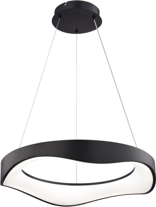 Vaxcel H0310 Bowen Contemporary Textured Black LED Hanging Light Fixture
