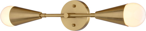 Vaxcel W0533 Zurich Contemporary Muted Brass Bathroom Sconce