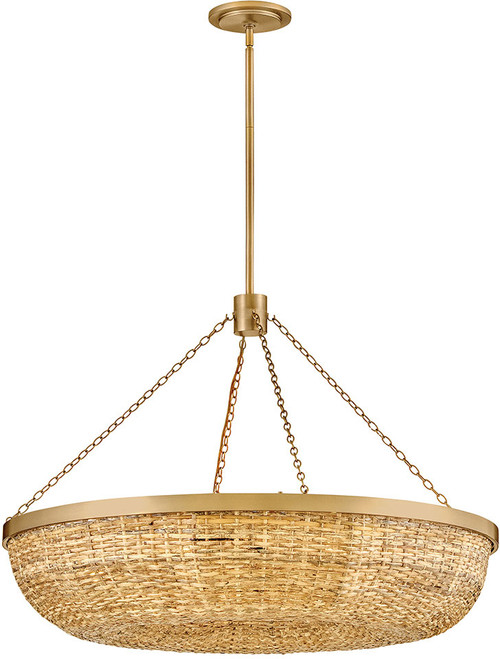 Hinkley Lighting 48426LCB-NAT Sanibel Modern Lacquered Brass LED Drop Lighting