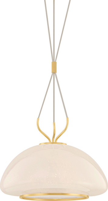 Hudson Valley Lighting 5717-AGB Baudette Contemporary Aged Brass Hanging Pendant Light