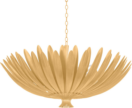 Hudson Valley Lighting 1848-VGL Whitfield Modern Vintage Gold Leaf 48" Hanging Light