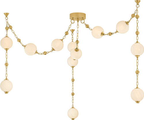 Corbett Lighting 557-18-VB Corda Contemporary Vintage Brass LED Multi Pendant Hanging Light