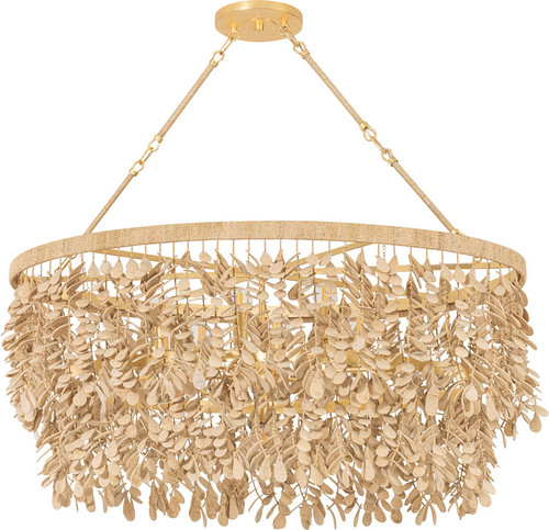 Corbett Lighting 552-09-VGL Naxos Contemporary Vintage Gold Leaf Pendant Lamp