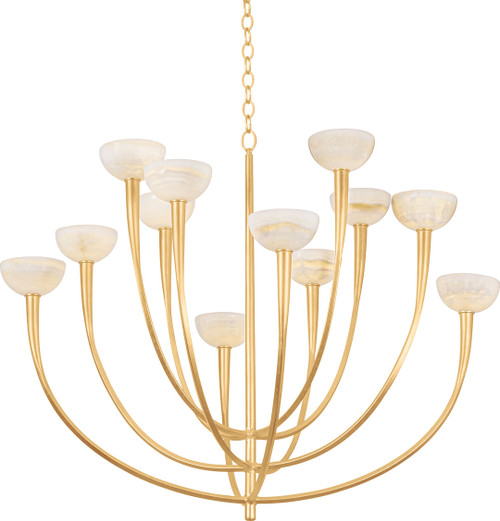 Hudson Valley Lighting 9045-VGL Maywood Modern Vintage Gold Leaf Chandelier Lighting