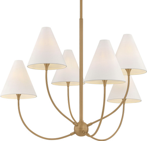 Troy Lighting F1941-PBR Evermore Contemporary Patina Brass Lighting Chandelier
