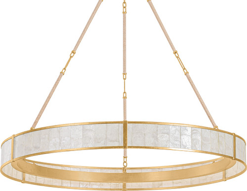Hudson Valley Lighting 6942-VGL Halcott Contemporary Vintage Gold Leaf LED 42" Hanging Light Fixture