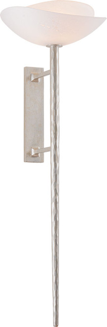 Corbett Lighting 554-01-WSL Coppa Modern Warm Silver Leaf Wall Mounted Lamp