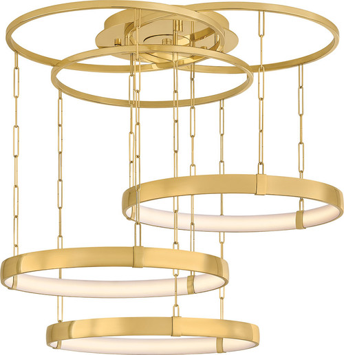 Corbett Lighting 537-38-VPB Chiasso Contemporary Vintage Polished Brass LED Multi Pendant Lighting