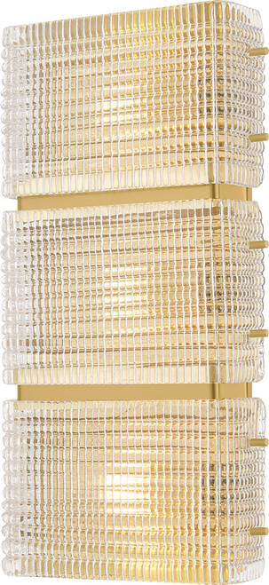 Corbett Lighting 547-03-VB Mav Contemporary Vintage Brass Wall Mounted Lamp