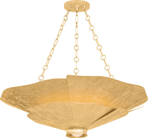 Hudson Valley Lighting 2605-VGL Spring Valley Contemporary Vintage Gold Leaf 36.5" Hanging Light