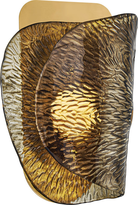 Corbett Lighting 564-01-VB Klara Modern Vintage Brass LED Wall Sconce Lighting