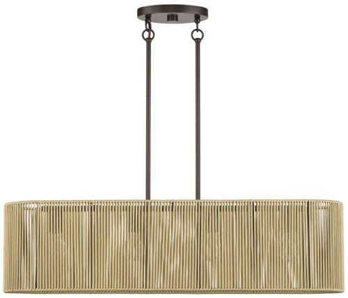 Livex 53194-92 Goldiemesh English Bronze Island Light Fixture
