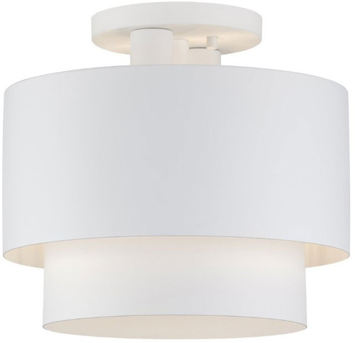 Livex 40054-03 Zolana Contemporary White Ceiling Light Fixture