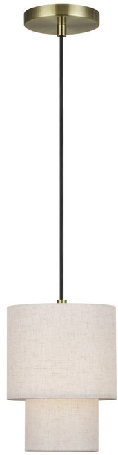Livex 51089-01 Monroe Contemporary Antique Brass Mini Ceiling Light Pendant