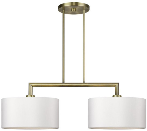Livex 45492-01 Meridian Antique Brass Kitchen Island Lighting