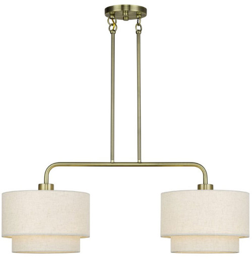Livex 41942-01 Manorwood Antique Brass Island Lighting