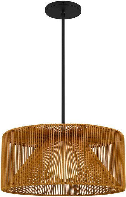 Alteck AP0151-5CCT-W-BK Aruba Modern Sand Black LED Outdoor Pendant Lighting