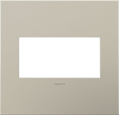 Legrand AWC2GSN4 Adorne Satin Nickel Two-Gang Screwless Wall Plate