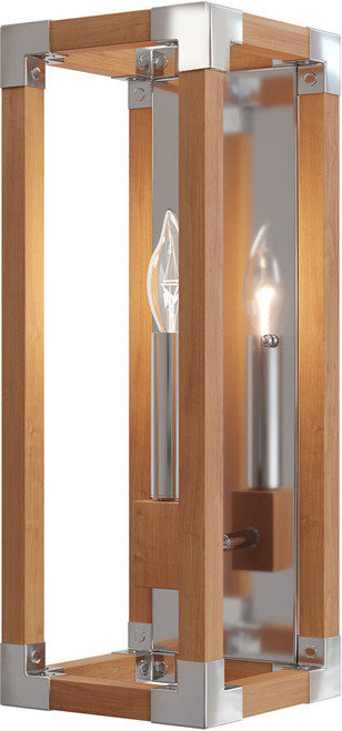 Currey & Company 5800-0075 Boyd Contemporary Natural / Polished Nickel Bathroom Wall Sconce