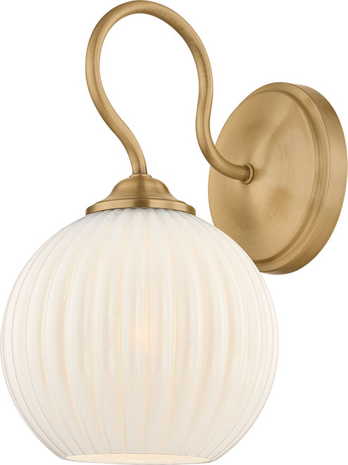 Mitzi by Hudson Valley H1130101-PBR Vida Contemporary Patina Brass Lighting Sconce