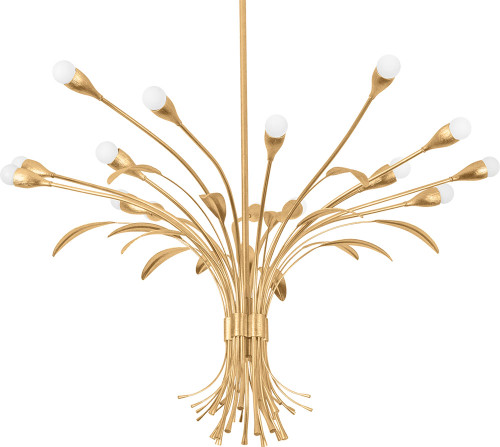 Hudson Valley Lighting 1915-VGL Bilston Modern Vintage Gold Leaf Chandelier Lamp