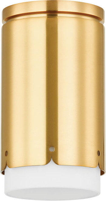 Mitzi by Hudson Valley H870501-AGB Asa Contemporary Aged Brass LED Overhead Light Fixture