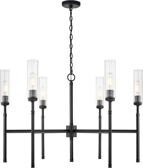 Z-Lite 3047-6MB Esme Contemporary Matte Black Chandelier Lamp
