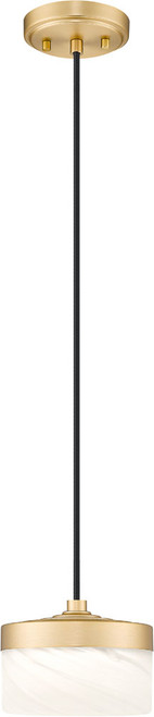 Z-Lite 827P6-MGLD-LED Renaud Modern Modern Gold LED 7" Mini Pendant Lamp
