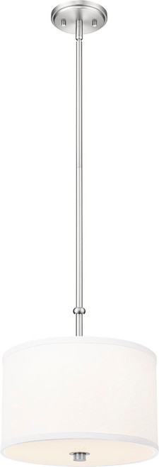 Z-Lite 1962P12-BN-LED Linden Contemporary Brushed Nickel LED 12" Drum Pendant Lighting