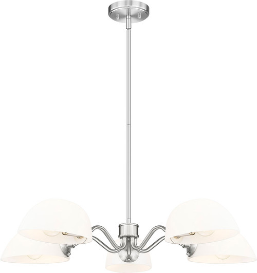 Z-Lite 3048-5BN Breton Modern Brushed Nickel Chandelier Light