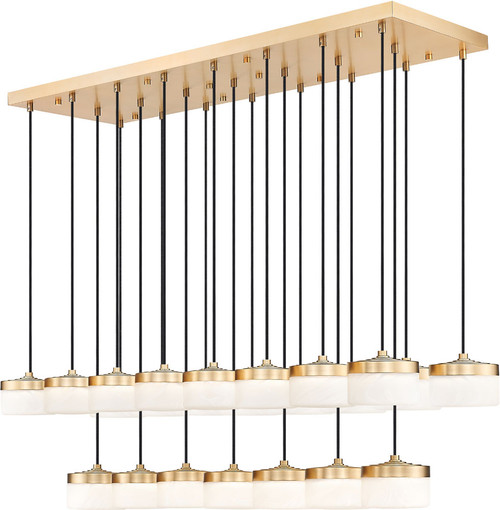 Z-Lite 827P6-23L-MGLD-LED Renaud Contemporary Modern Gold LED Multi Ceiling Light Pendant