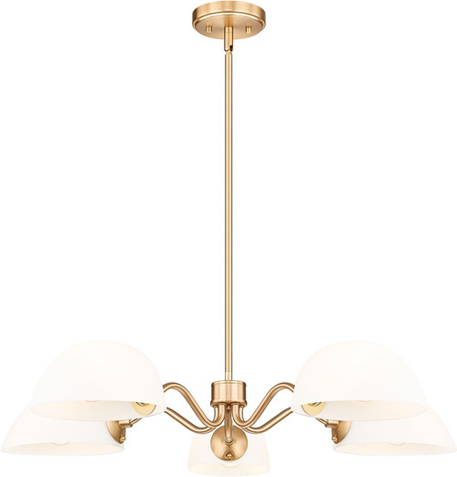 Z-Lite 3048-5MGLD Breton Modern Modern Gold Chandelier Lighting
