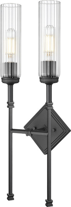 Z-Lite 3047-2S-MB Esme Modern Matte Black Wall Sconce