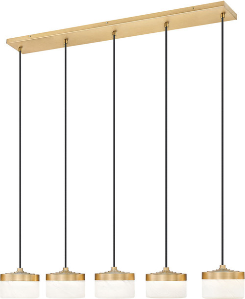 Z-Lite 827P6-5L-MGLD-LED Renaud Modern Modern Gold LED Multi Pendant Lighting