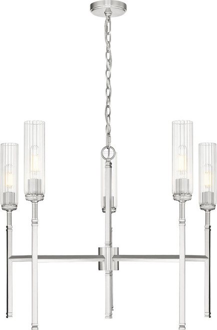 Z-Lite 3047-5BN Esme Contemporary Brushed Nickel Hanging Chandelier